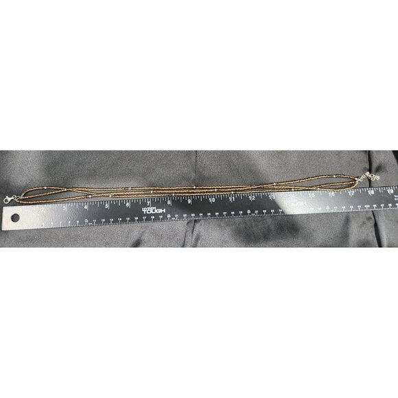 Silpada N1591 Metallic Bronze Glass Seed Bead 3-Strand Necklace - Picture 4 of 4